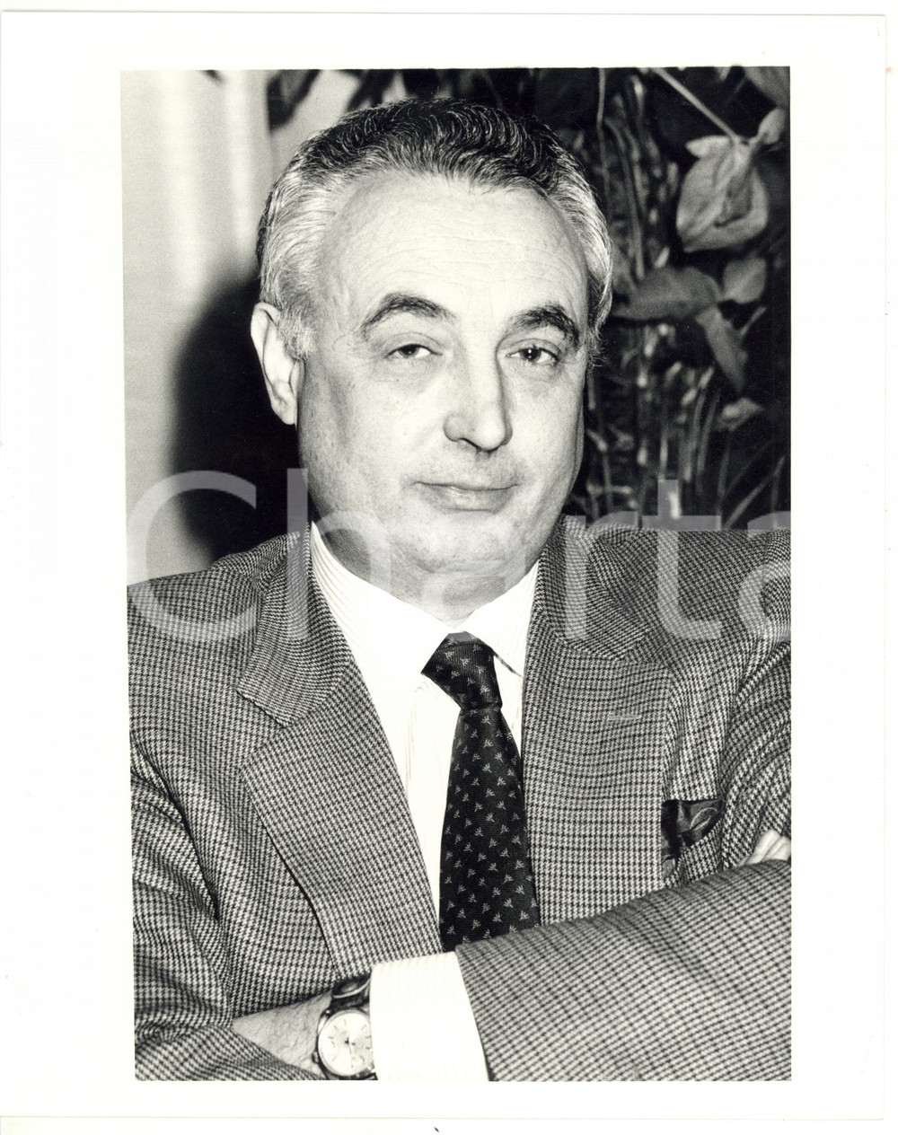 Fotografia d epoca originale 1990 ca LECCO Ritratto dell imprenditore Vico VALASSI  Foto 20x25 cm 1