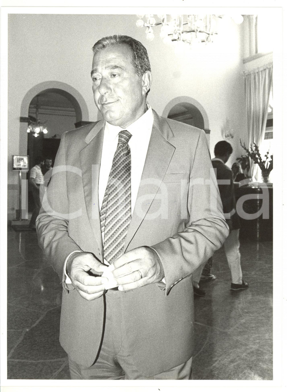 1990 ca ROMA Ritratto di Biagio AGNES presidente RAI - Foto 18x24 cm