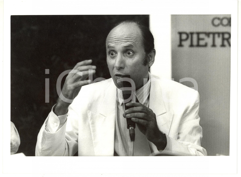 Fotografia d epoca originale 1990 ca MILANO Ritratto del giornalista Francesco ALBERONI 6 Foto 24x18 cm 1