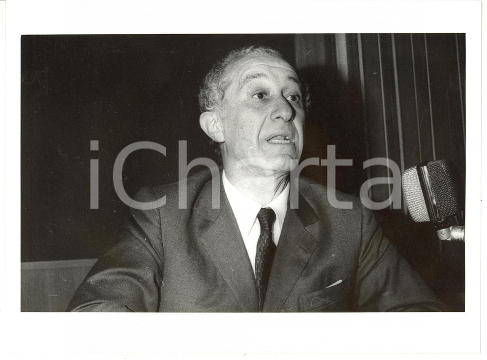 Fotografia d epoca originale 1990 ca ROMA Ritratto Achille ALBONETTI presidente Unione Petrolifera Foto 1