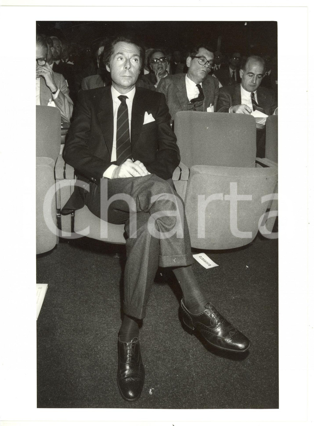 1990 ca Convegno CONFINDUSTRIA - Ritratto di Paolo ANNIBALDI *Foto 18x24