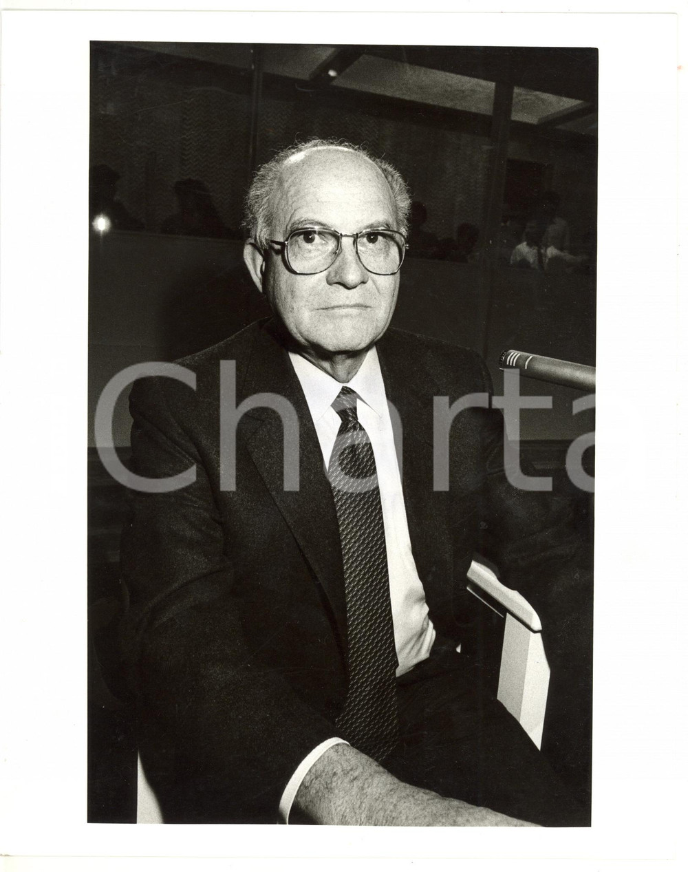 1990 ca ROMA Fritzleo LENTZEN-DEIS durante una conferenza stampa *Foto 20x25 cm