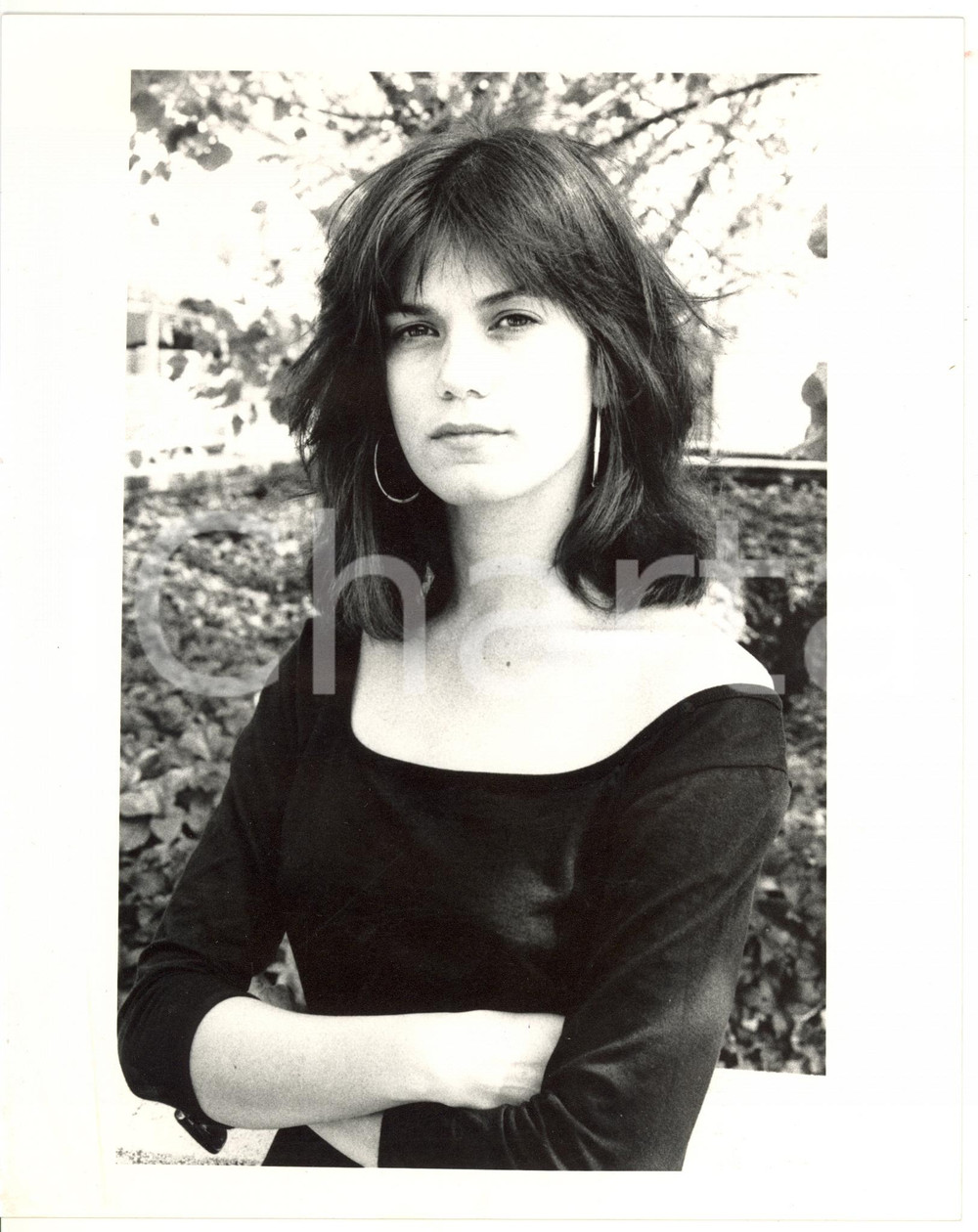 Fotografia d epoca originale 1990 ca CINEMA Ritratto dell attrice Linda FIORENTINO Foto 20x25 cm 1