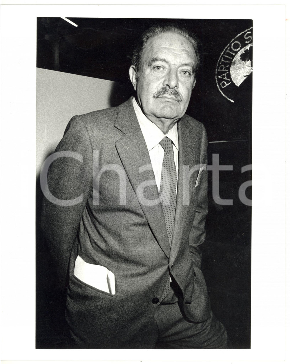 1990 ca ROMA - PSI Ritratto di Enrico JACCHIA *Foto 20x25 cm