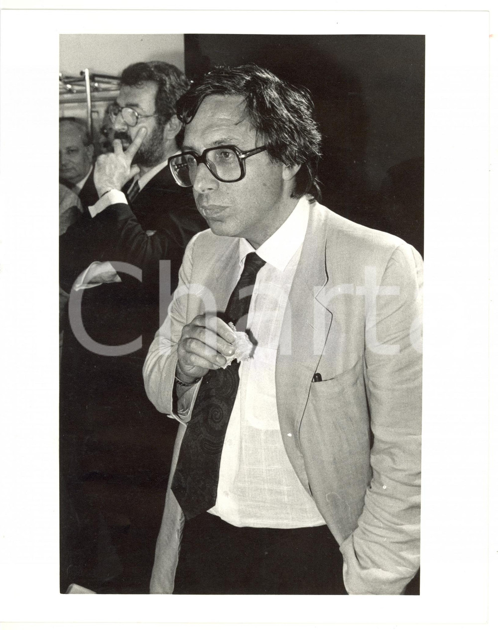 1990 ca ROMA - PSI Ritratto di Franco BASSANINI durante un rinfresco *Foto 20x25