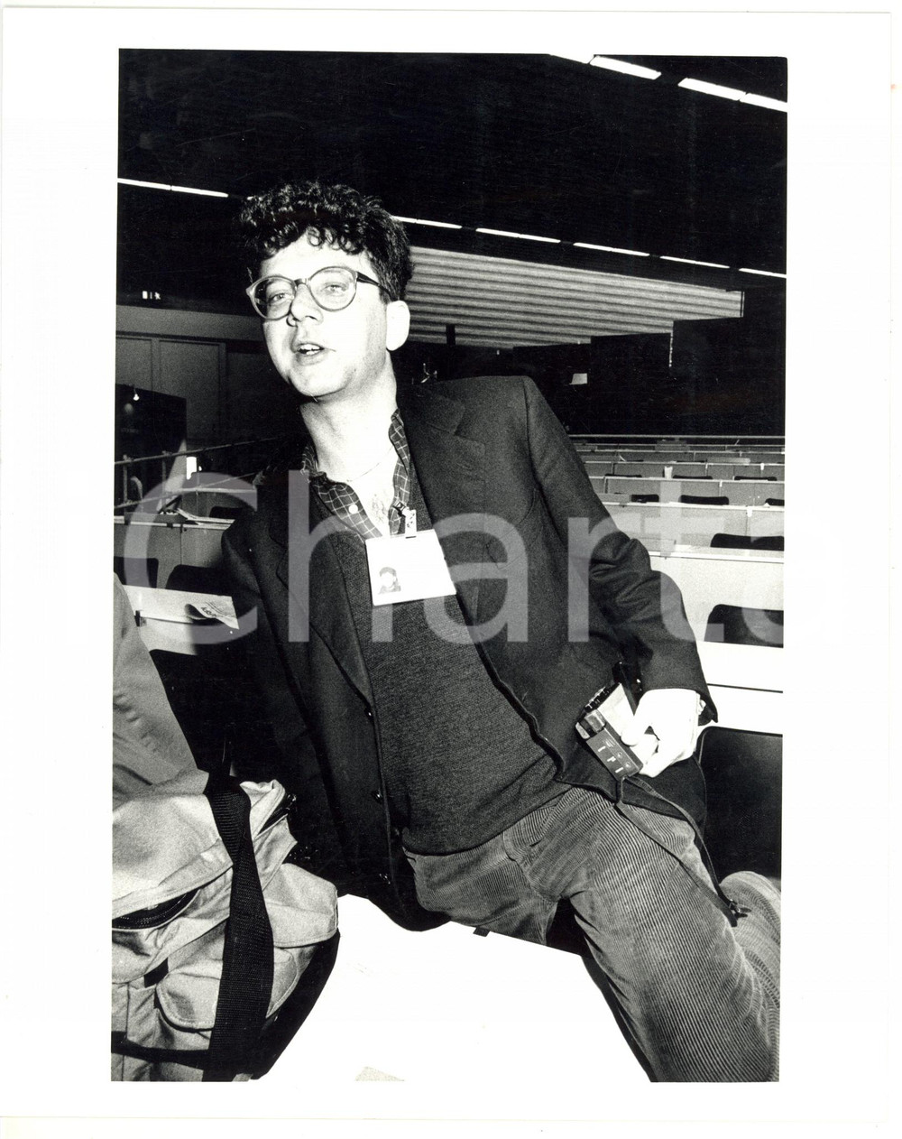 1985 ca (Ristampa 1990) MILANO Ritratto del giornalista Paolo HUTTER *Foto 20x25