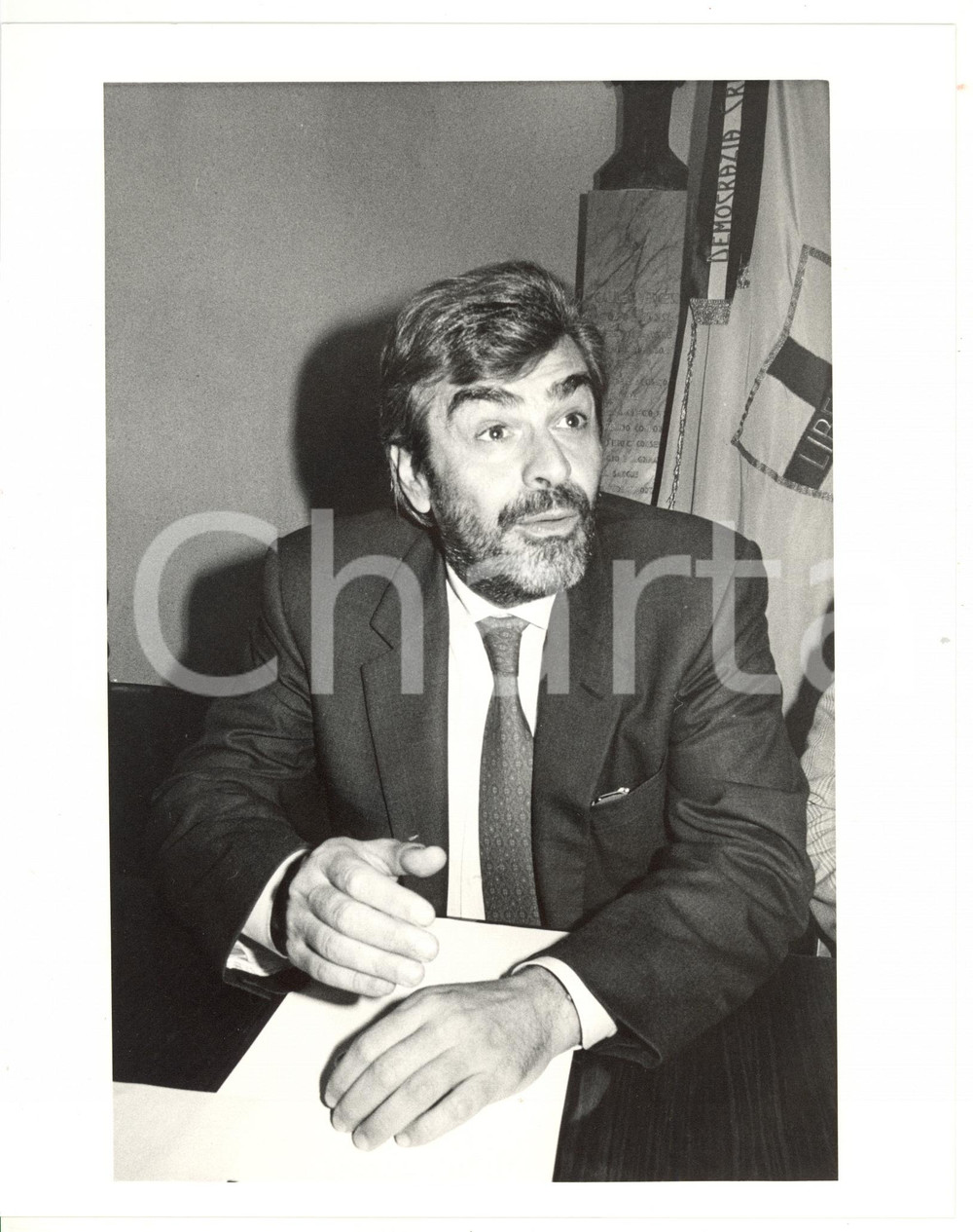 1985 ca (Ristampa 1990) ROMA Convegno DC - Ritratto di Giovanni GORIA - Foto