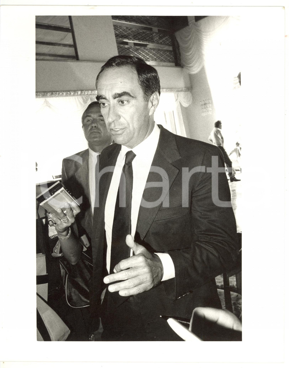 Fotografia d epoca originale 1990 ca ROMA Ritratto del ministro Franco CARRARO Fotografia 20x25 cm 1
