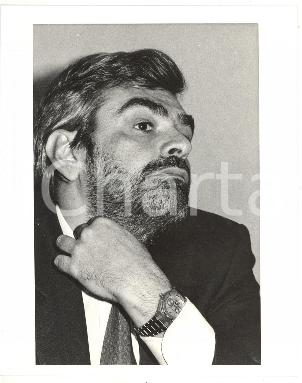 1987 MILANO Hotel Gallia - CRL - Ritratto del ministro Giovanni GORIA *Foto