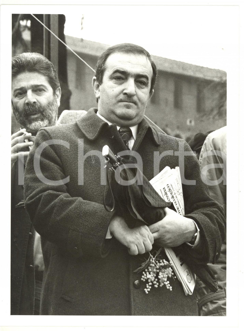 1990 ca ROMA - PCI Ritratto di Nazareno VITALI *Foto 18x24 VINTAGE cm