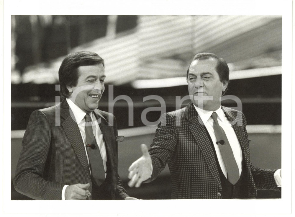 1985 ca FININVEST Show con RIC e GIAN *Foto VINTAGE 24x18 cm