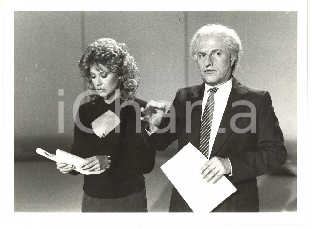 1990 ca TELEVISIONE Ritratto di Franco ROSI con Daniela POGGI *Foto 24x18 cm
