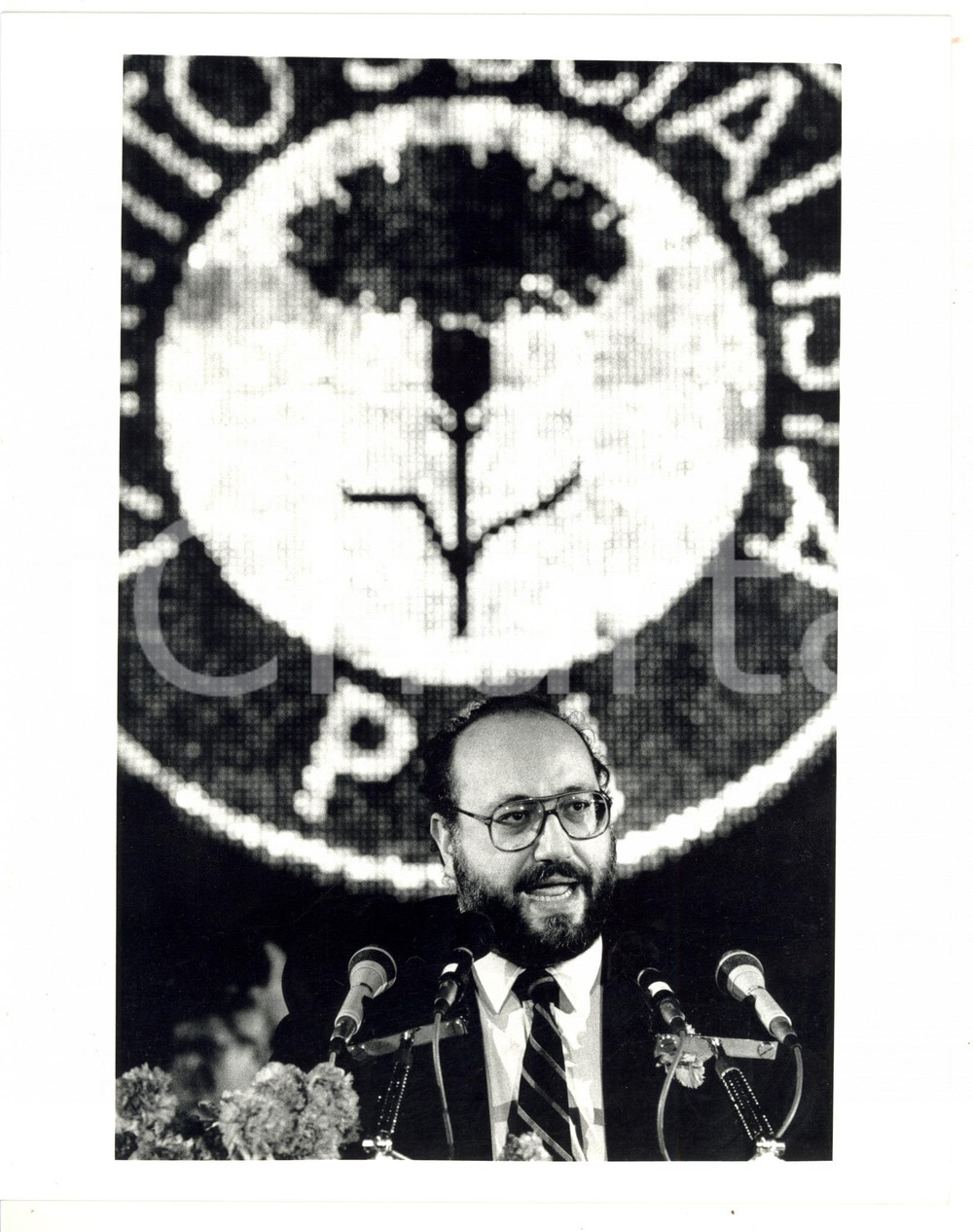 1987 RIMINI 44° Congresso PSI - Ritratto di Giusi LA GANGA *Foto VINTAGE 20x25