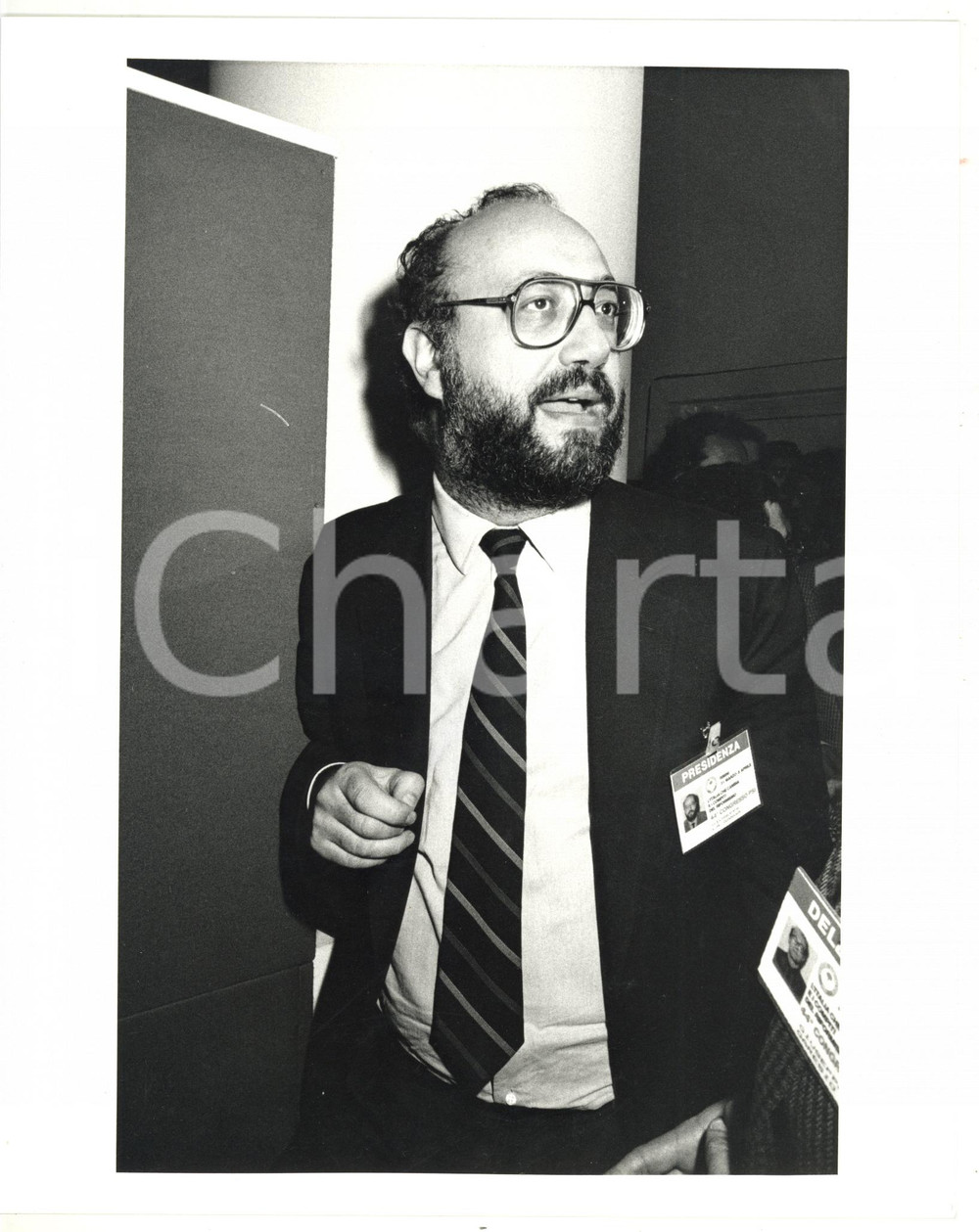 1987 RIMINI 44° Congresso PSI - Ritratto di Giusi LA GANGA *Foto 20x25 cm