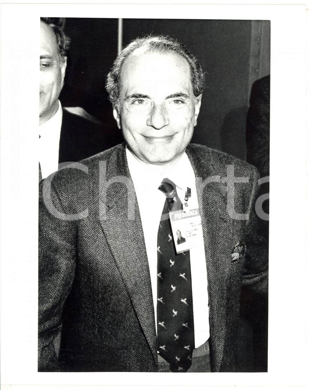 1987 RIMINI 44° Congresso PSI - Ritratto di Enrico MANCA *Foto VINTAGE 20x25