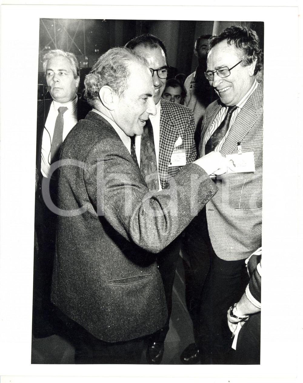 1987 RIMINI 44° Congresso PSI - Ritratto di Enrico MANCA (5) *Foto VINTAGE 20x25