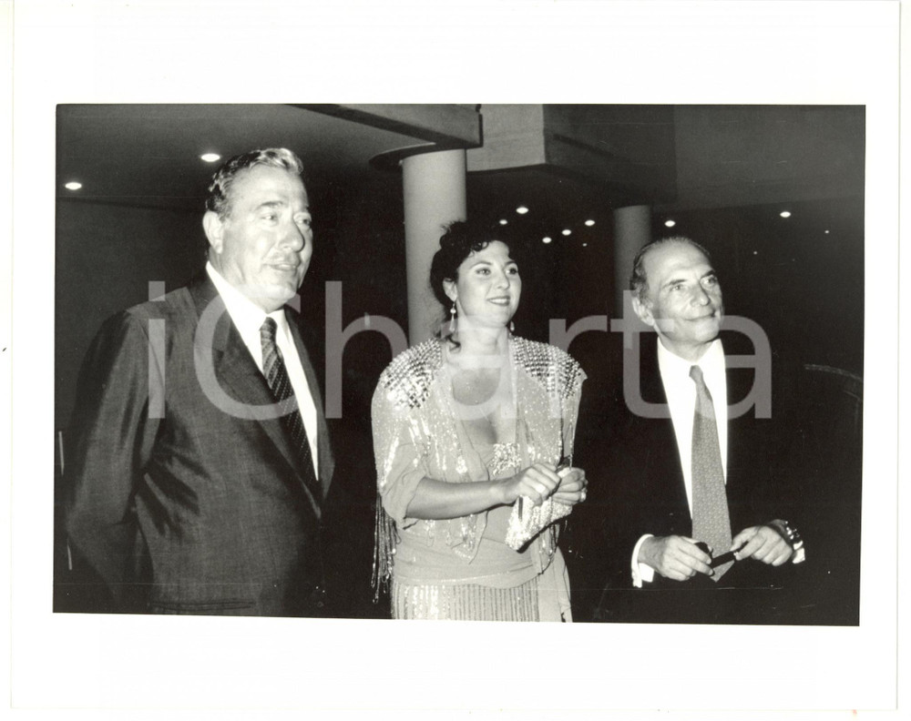 1990 ca ROMA - RAI Enrico MANCA - Marisa LAURITO - Biagio AGNES *Foto 25x20 cm