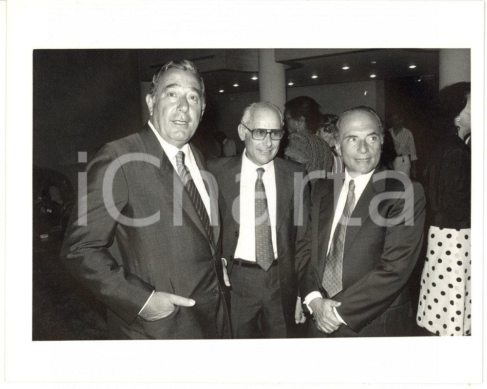 1990 ca ROMA - RAI Biagio AGNES - Enrico MANCA *Fotografia VINTAGE 25x20 cm