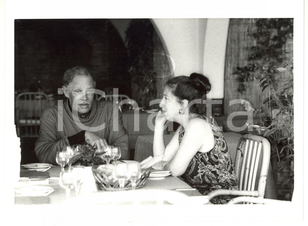 1986 VENEZIA Il musicista jazz Dexter GORDON a colazione - Foto 24x18 cm