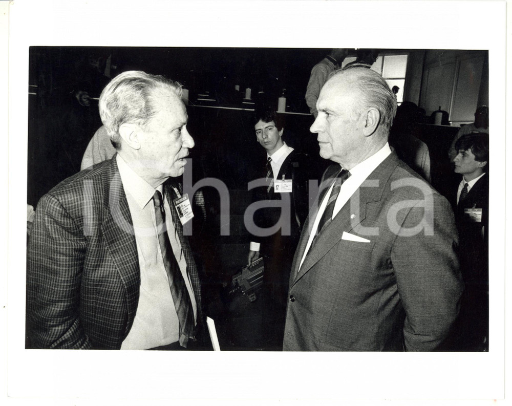 1987 RIMINI 44° Congresso PSI - Gilles MARTINET con Paolo BATTINO VITTORELLI