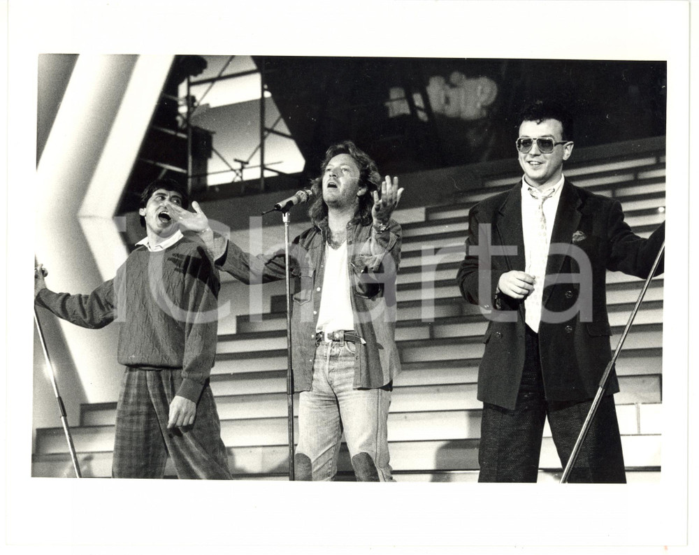 1987 FESTIVAL DI SANREMO Gianni MORANDI - Umberto TOZZI - Enrico RUGGERI *Foto