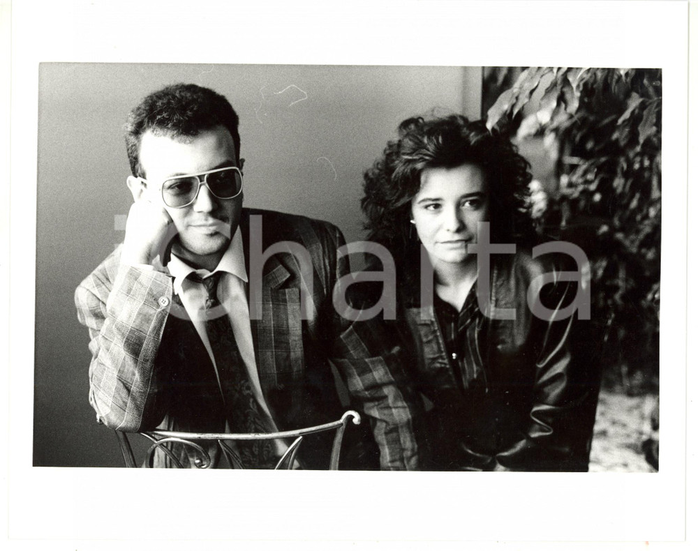 1987 SANREMO Enrico RUGGERI con la moglie Laura FERRATO *Foto VINTAGE 25x20