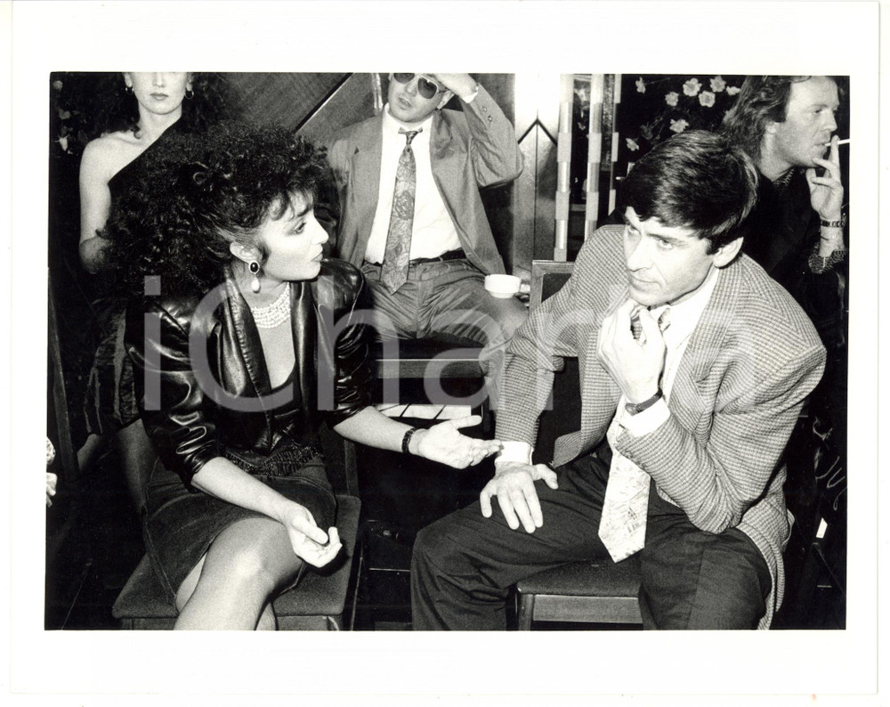 1987 FESTIVAL SANREMO Gianni MORANDI con Marcella BELLA *Foto VINTAGE 25x20 cm