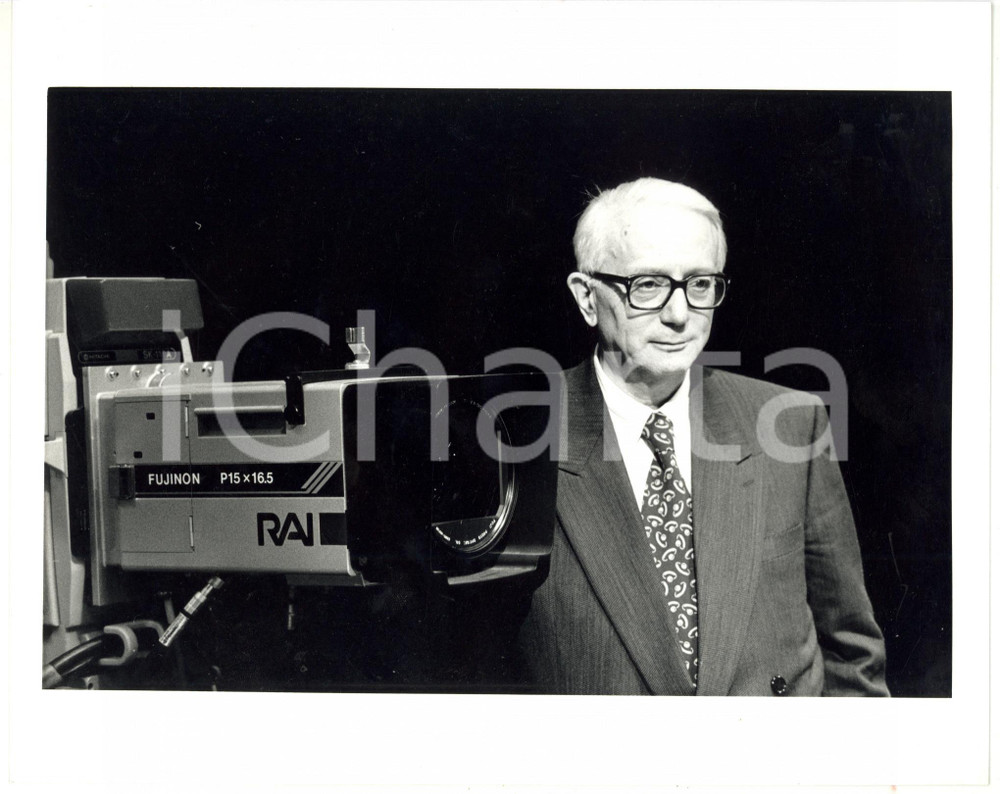 1985 ca RAI Ritratto del giornalista Enzo BIAGI (1) *Fotografia ARTISTICA 25x20