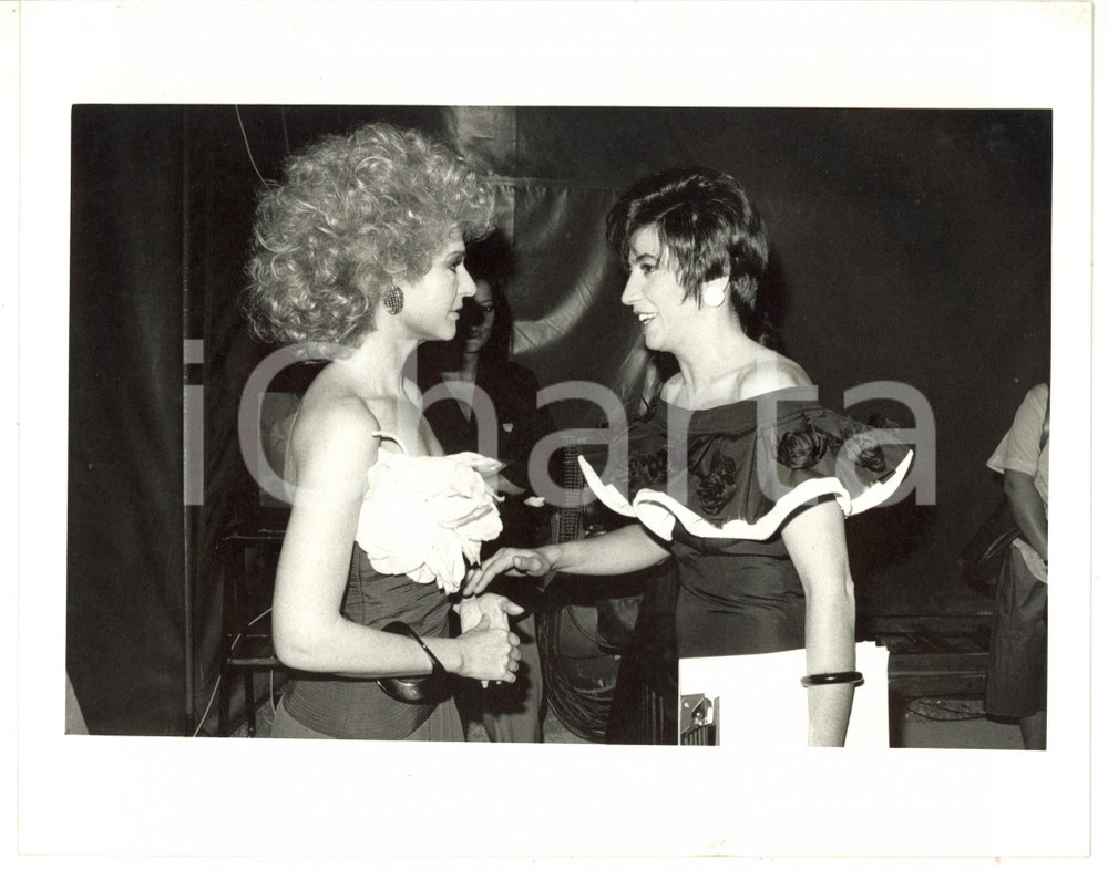 1987 RAI UNO - CANZONISSIME Loretta GOGGI con Serena DANDINI *Foto 25x20 cm