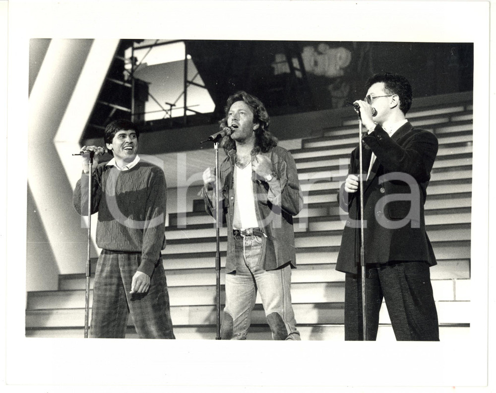 1987 FESTIVAL SANREMO Gianni MORANDI - Umberto TOZZI - Enrico RUGGERI (2) *Foto