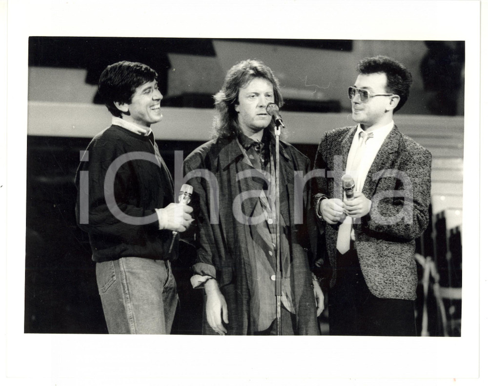 1987 FESTIVAL SANREMO Gianni MORANDI - Umberto TOZZI - Enrico RUGGERI (3) *Foto