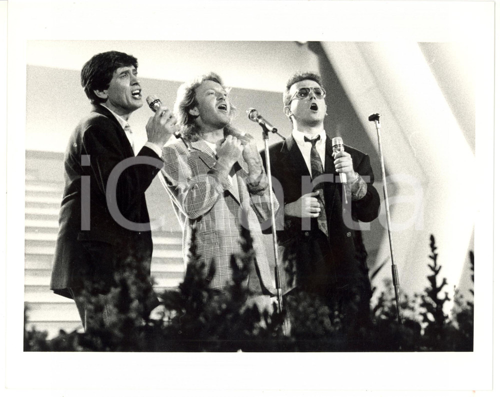 1987 FESTIVAL SANREMO Gianni MORANDI - Umberto TOZZI - Enrico RUGGERI (5) *Foto