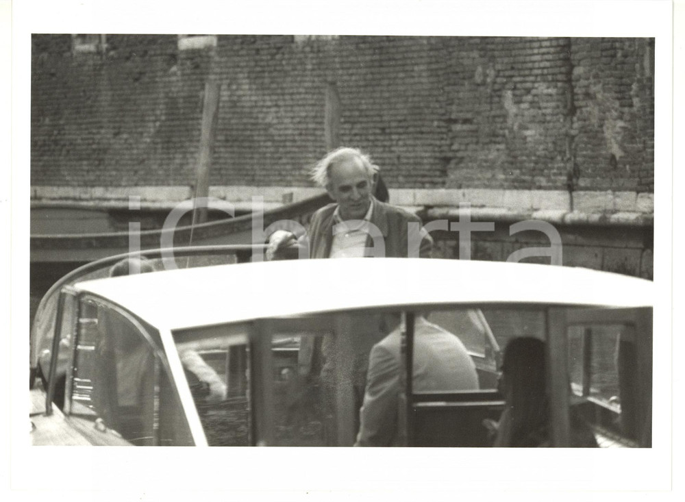 1983 VENEZIA Regista Ingmar BERGMAN visita in motoscafo la città *Foto 24x18