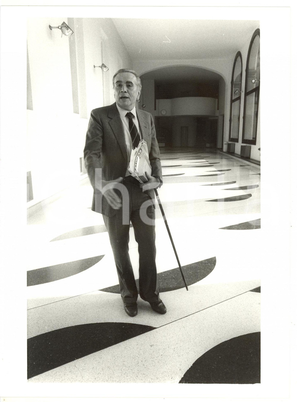 1986 MILANO Convegno POLITEIA - Ritratto di Enzo TORTORA - Fotografia 18x24 cm