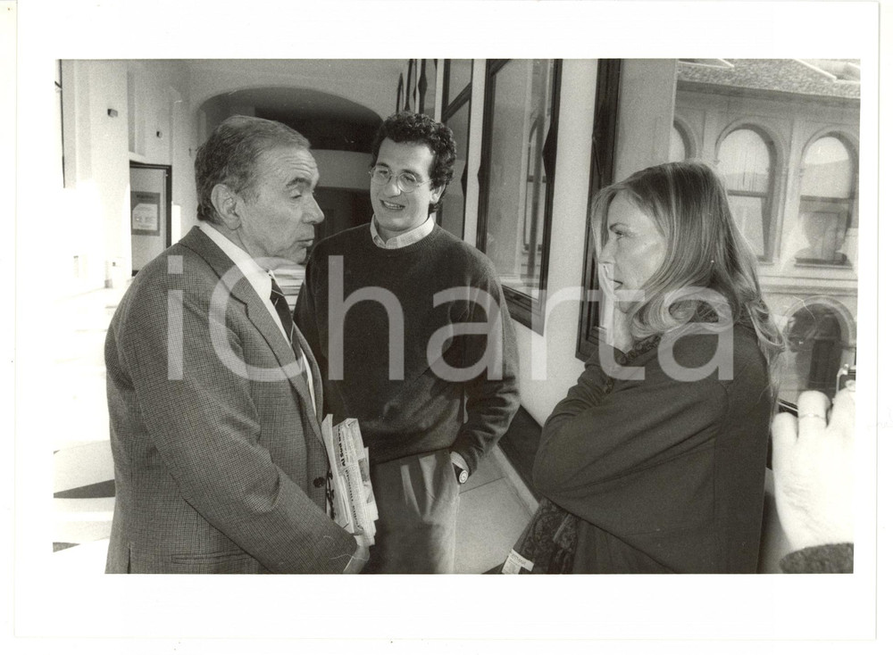 1986 MILANO Convegno POLITEIA - Enzo TORTORA con Bobo CRAXI *Foto 24x18