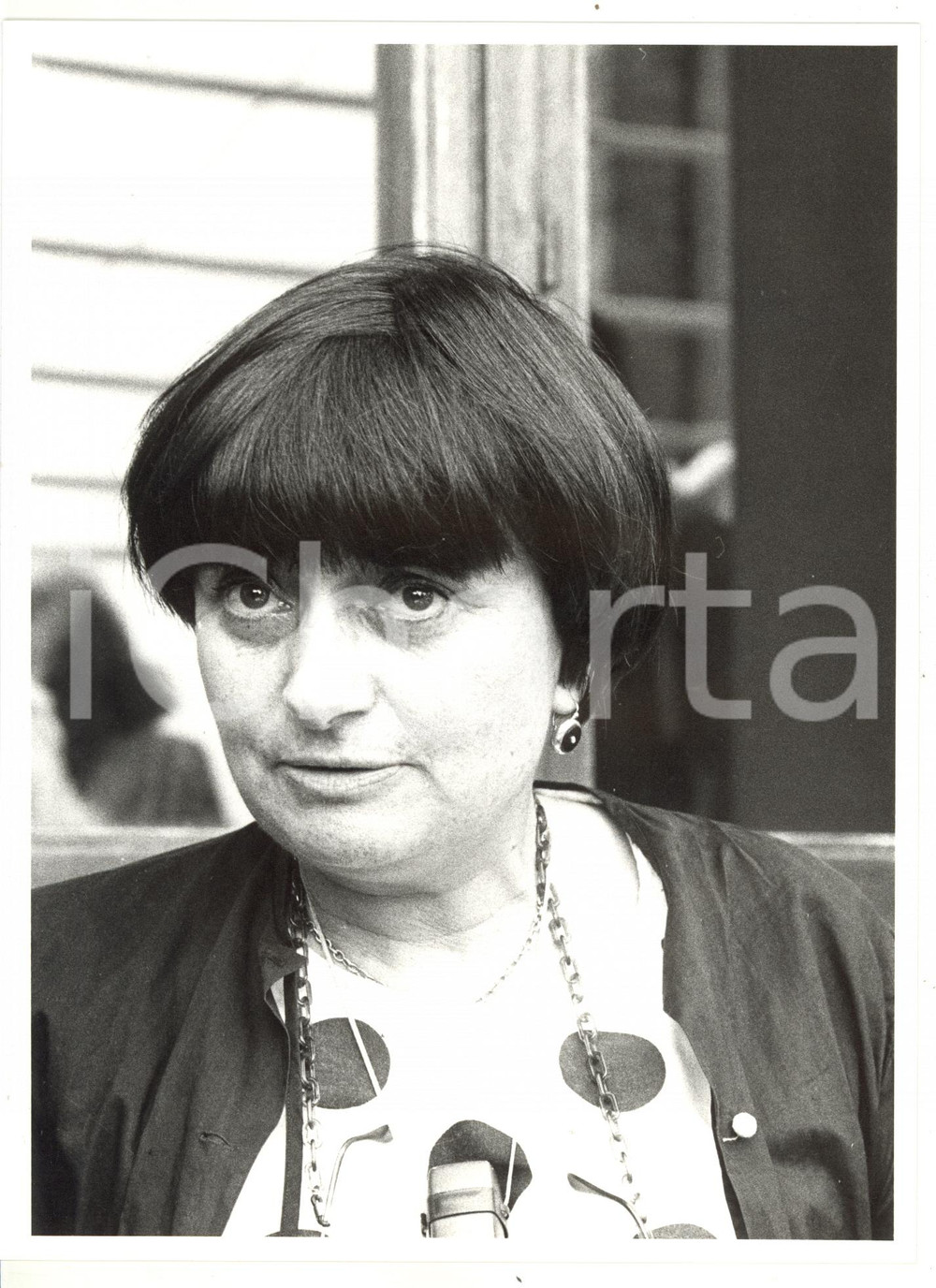 1985 VENEZIA Mostra del Cinema - Ritratto  di Agnès VARDA (1) *Foto 18x24 cm