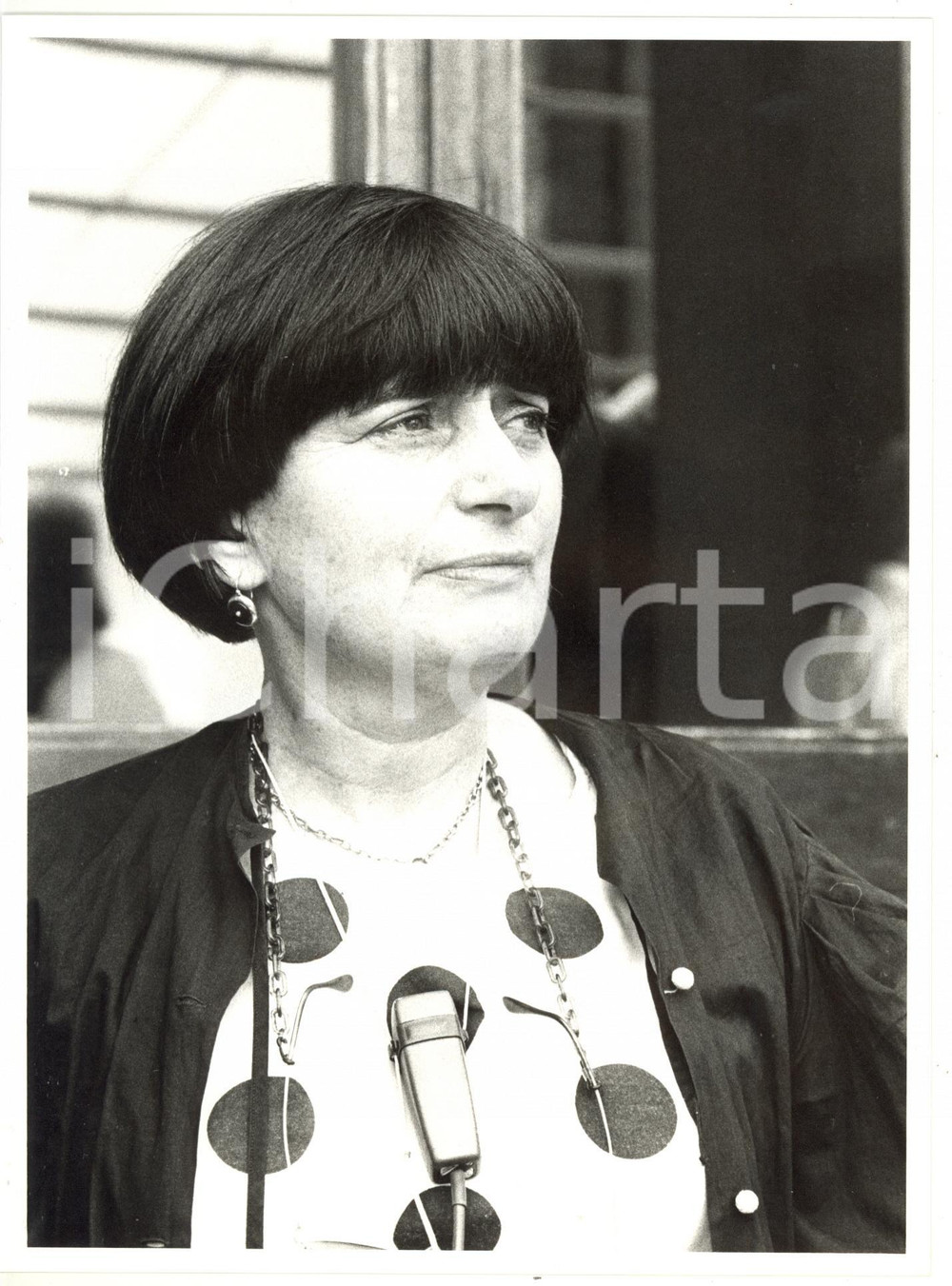Fotografia d epoca originale 1985 VENEZIA Mostra del Cinema  Ritratto  di Agnès VARDA 4 Foto 18x24 cm 1