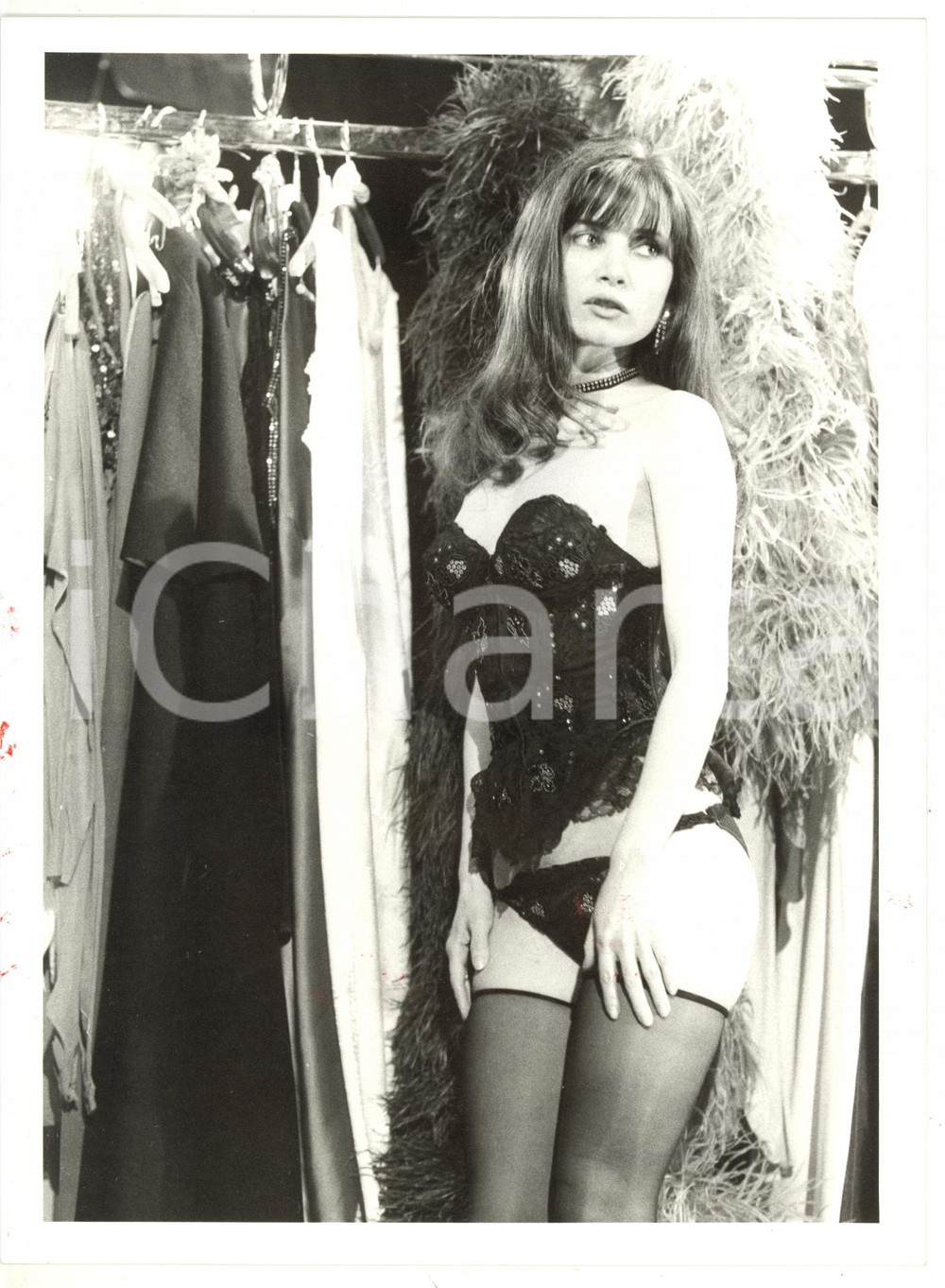 1985 ca RAI DUE - IL CAPPELLO SULLE VENTITRÉ Cristiana BORGHI in lingerie *Foto