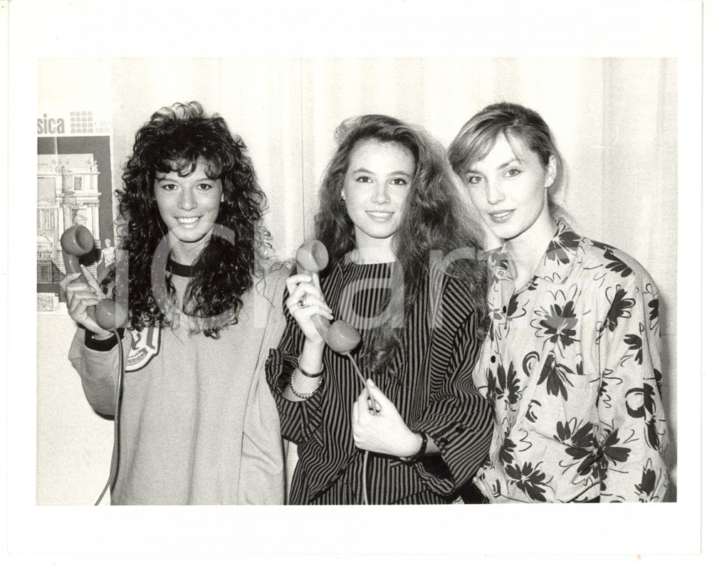 1987 RAI DUE - PORTOBELLO Federica PANICUCCI - Franca CIELO - Micaela VITALE Fotografia di agenzia. CONDIZIONI: GFORMATO: 25x20 cm  originale e autentica 1