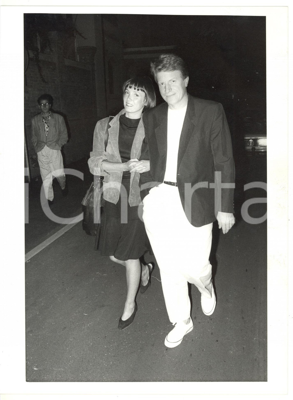 1987 VENEZIA Mostra del Cinema - Sabine AZEMA con André DUSSOLLIER *Foto 18x24