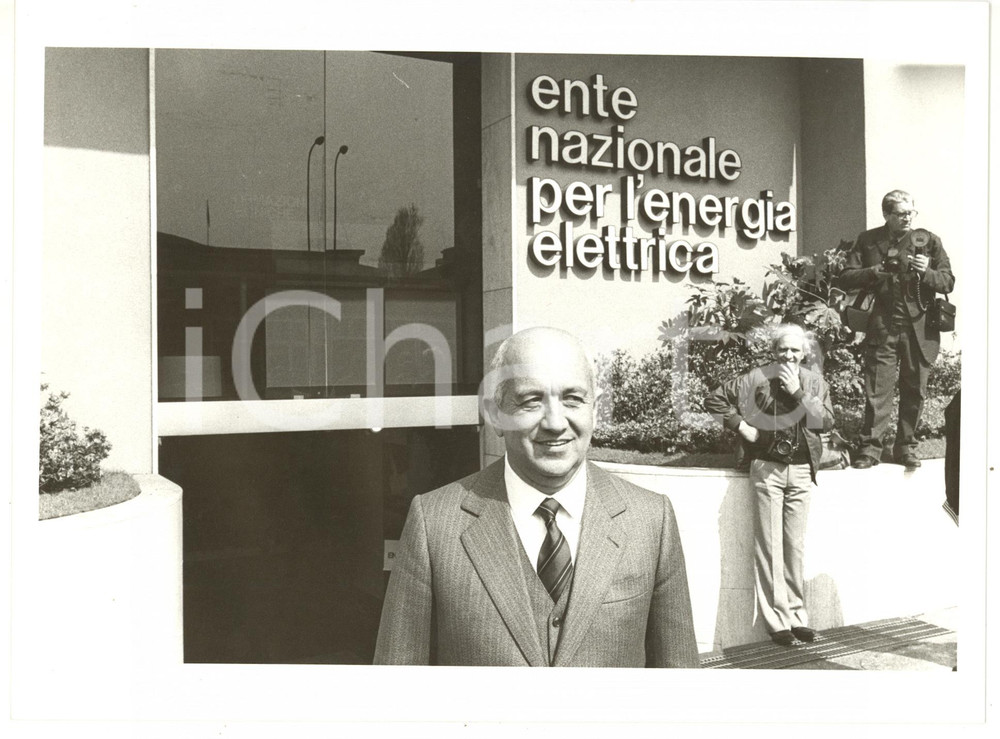 1985 ca ROMA Ritratto di Francesco CORBELLINI presidente ENEL *Foto 24x18