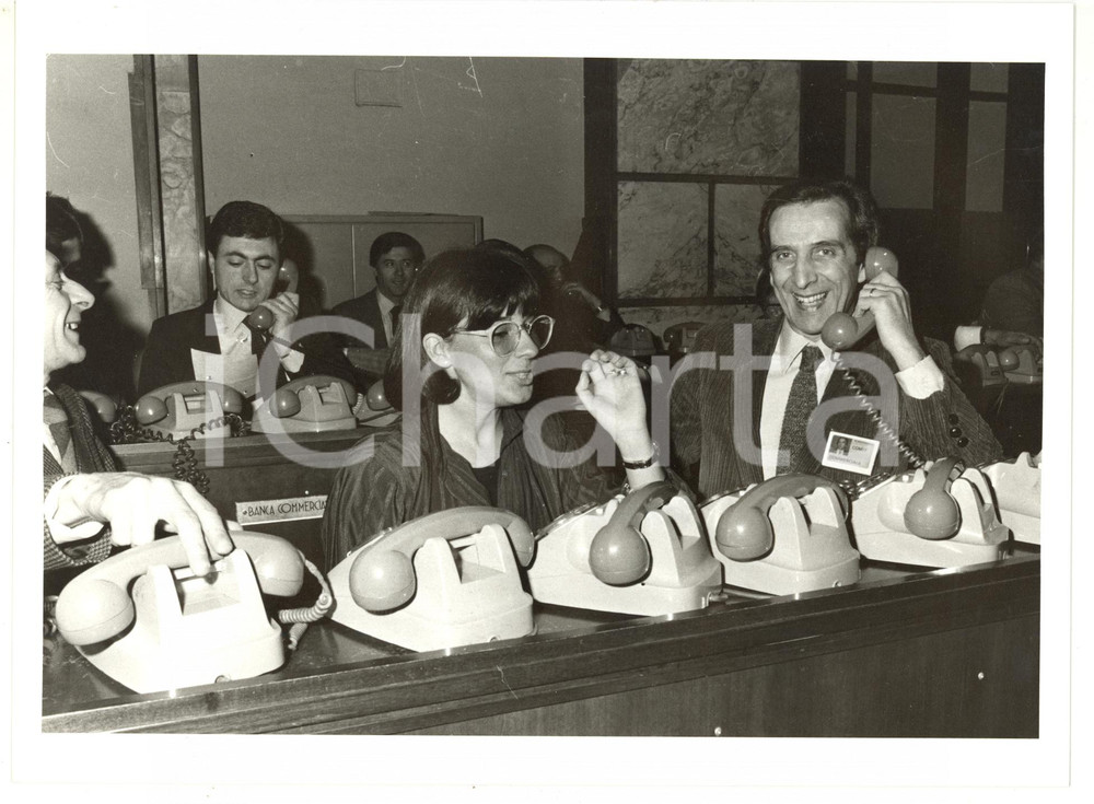 1985 MILANO Borsa Valori - Centralino Banca Commerciale Italiana *Foto 24x18 cm