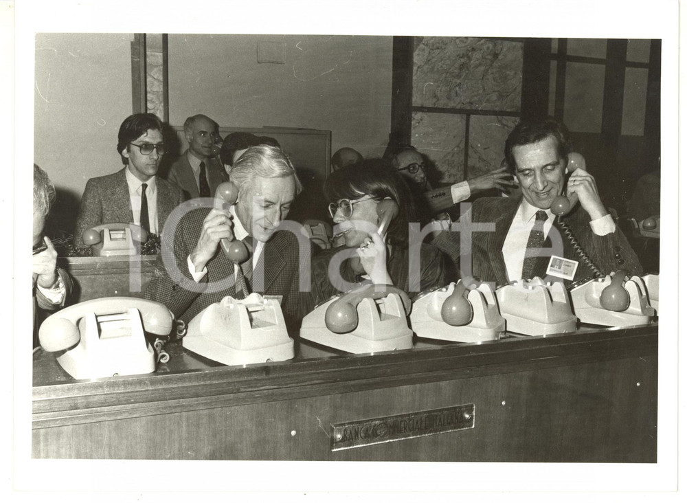 1985 MILANO Borsa Valori - Centralino Banca Commerciale Italiana - Foto 24x18 cm