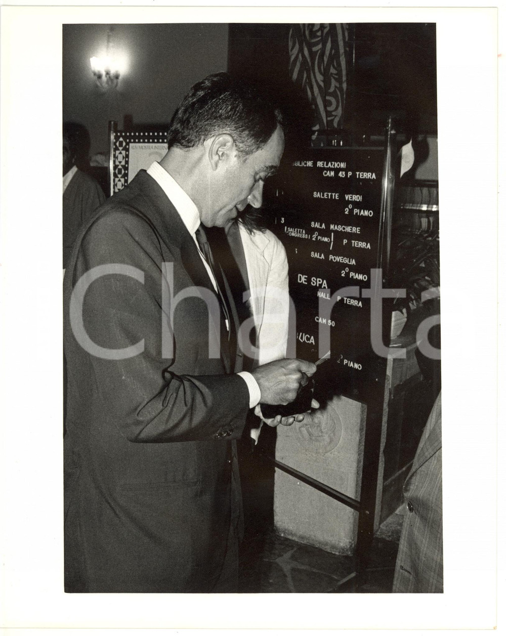 1985 ca CONI Ritratto del presidente Franco CARRARO *Foto 20x25 cm