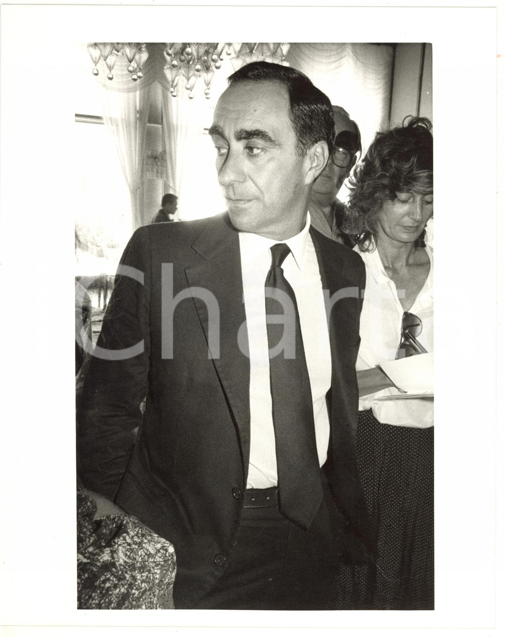 1985 ca CONI Ritratto presidente Franco CARRARO durante cerimonia ufficiale 