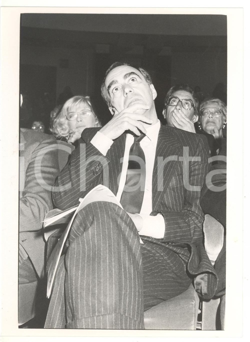 1985 ca CONI Franco CARRARO durante un convegno *Foto 18x24 cm
