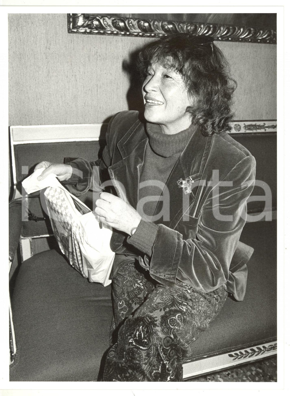 1990 ca MILANO Inge FELTRINELLI a una serata di gala - Foto VINTAGE 18x24