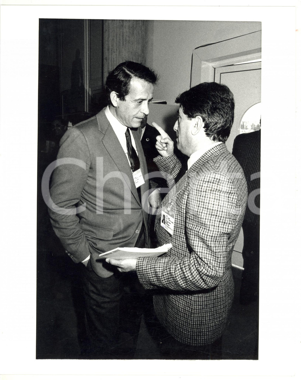 1987 RIMINI 44° Congresso PSI - Antonino FAVA con Fulvio DAMIANI *Foto 20x25 cm