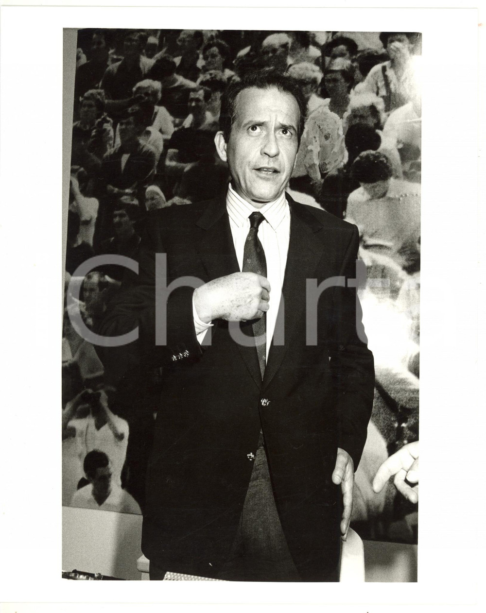 1985 ca RAI Ritratto del giornalista Antonino FAVA  *Foto 20x25 cm