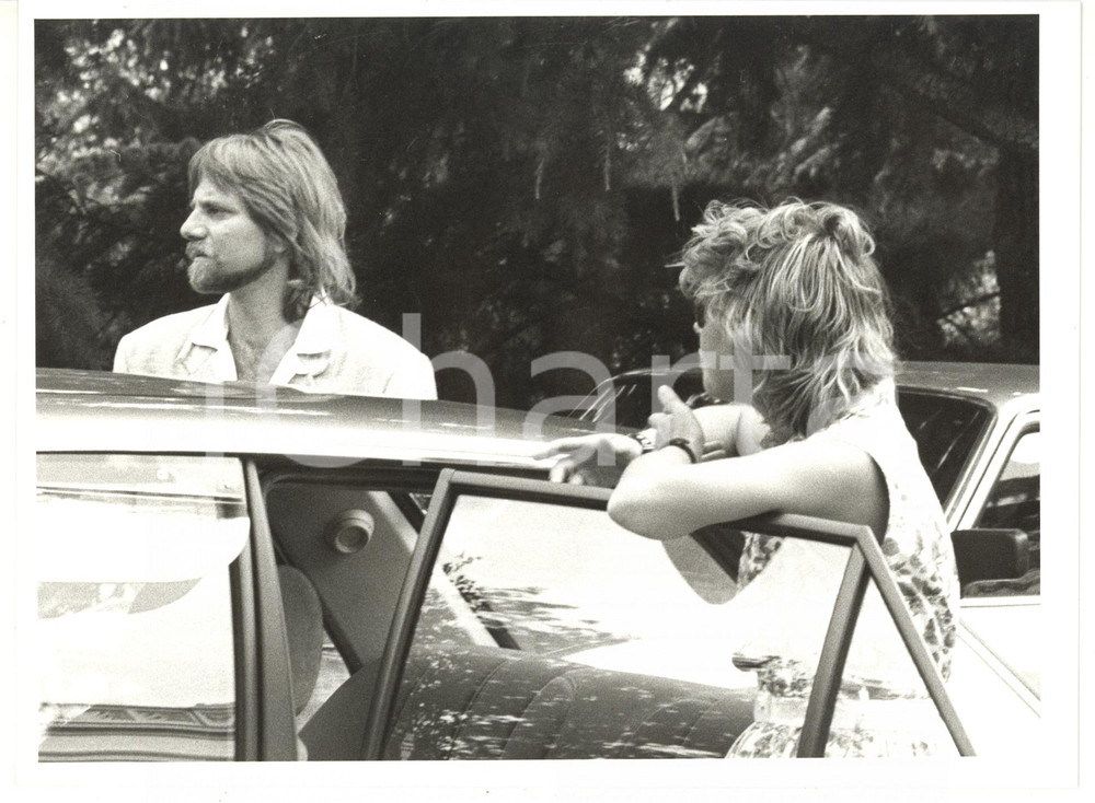 1985 ca MUSIC Tony ESPOSITO sale in auto con la moglie Eleonora SALVADORI *Foto